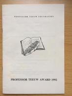 Professor Teeuw Award 1992, Ophalen of Verzenden, Zo goed als nieuw, A. Teeuw