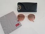 Prachtige RAYBAN zonnebril rosé goud &bruin glas als nieuw!, Zonnebril, Bruin, Ophalen of Verzenden, Zo goed als nieuw