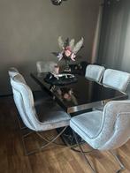 Eric kuster eettafel en sfeerhaard tv meubel brons, Huis en Inrichting, 4 tot 6 stoelen, Zo goed als nieuw, Ophalen