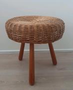 Vintage rieten kruk Tony Paul Amerika design jaren 50, Huis en Inrichting, Ophalen, Zo goed als nieuw, Hout
