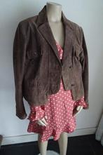 bruin leren jasje maat XL, Kleding | Dames, Jasjes, Kostuums en Pakken, Ophalen, Bruin, Maat 46/48 (XL) of groter, Pescara