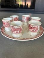 Eierdopset Societe Ceramique Boerenhoeve Rood, Ophalen of Verzenden