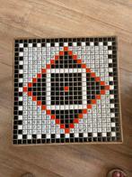 Vintage Mozaïek Bijzettafel, Overige materialen, Gebruikt, Vierkant, Minder dan 50 cm