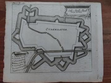 6 / Grondtekening Oudewaater - Oudewater ca 1650 beschikbaar voor biedingen