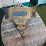 Koperen lamp met gekleurde glaasjes FANOOS.MAROKAANS., Ophalen of Verzenden