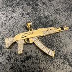 14k gouden ak47 hanger geweer pistool nieuw, Ophalen of Verzenden, Nieuw, Goud, Kruis of Symbool