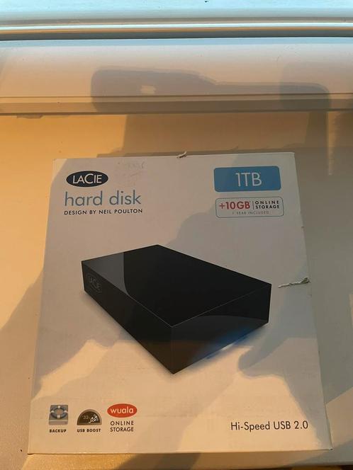 LaCie 1 TB Hard Disk, Design by Neil Poulton, Computers en Software, Harde schijven, Zo goed als nieuw, Desktop, Extern, HDD, Firewire