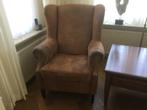 Oorfauteuil Met footstool van preston serie kent, Huis en Inrichting, Ophalen, Bruin, Zo goed als nieuw, Tijdloos