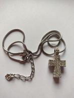 Swarovski ketting kruis, Ophalen of Verzenden, Zo goed als nieuw, Zilver, Kruis of Symbool