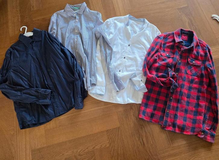 4 overhemden ook dik geblokt flanel SCOTCH SHRUNK 164/14, Kinderen en Baby's, Kinderkleding | Maat 164, Gebruikt, Jongen, Overhemd of Blouse