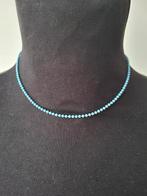 Refurbist Kleine Kralen Choker - 40 cm, Ophalen of Verzenden, Gebruikt, Blauw, Kunststof
