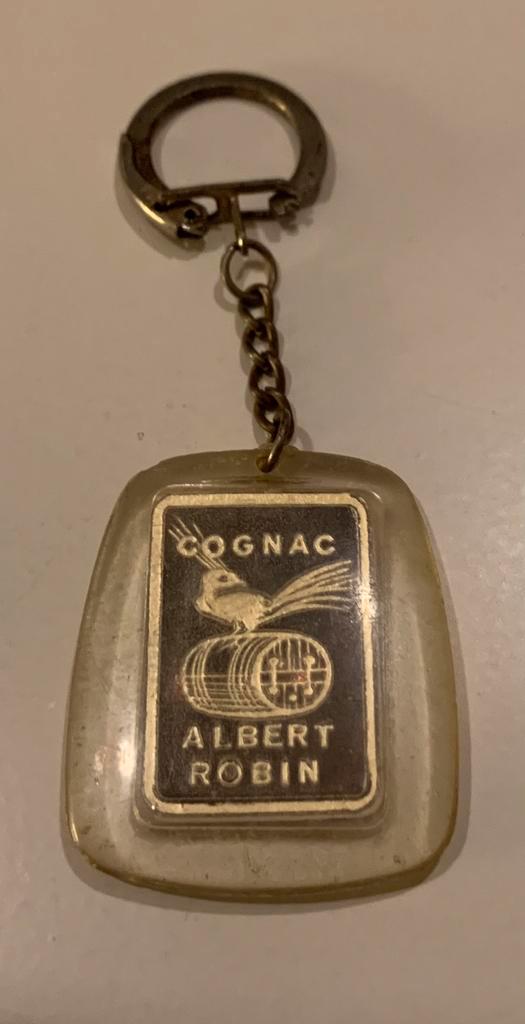 Vintage, unieke sleutelhanger bird cognac albert robin, Verzamelen, Sleutelhangers, Zo goed als nieuw, Ophalen of Verzenden