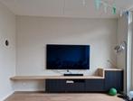 Besta TV Meubel met Eiken Plank Op Maat, Ophalen, Gebruikt, 200 cm of meer, Eikenhout