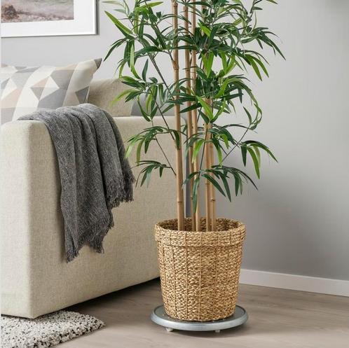 IKEA VALLMOFRÖN sierpot, zeegras, met kunstof binnenpot, Tuin en Terras, Bloembakken en Plantenbakken, Zo goed als nieuw, Kunststof