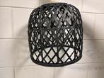 Kwantum hanglamp Botein (rotan/bamboo) zwart met toebehoren, Huis en Inrichting, Ophalen, 25 tot 50 cm, Zwart, Rond