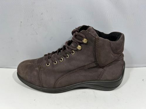 Ecco, maat 37, donker bruine hoge veterschoenen., Kleding | Dames, Schoenen, Zo goed als nieuw, Wandelschoenen, Bruin, Verzenden