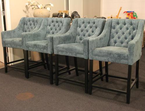 Barstoelen BOCX interiors 4 stuks gecapitonneerd, Huis en Inrichting, Stoelen, Zo goed als nieuw, Vier, Overige kleuren, Ophalen