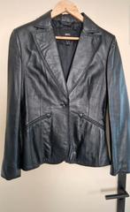 Leren blazer Mango, Ophalen of Verzenden, Zo goed als nieuw, Maat 36 (S), Zwart