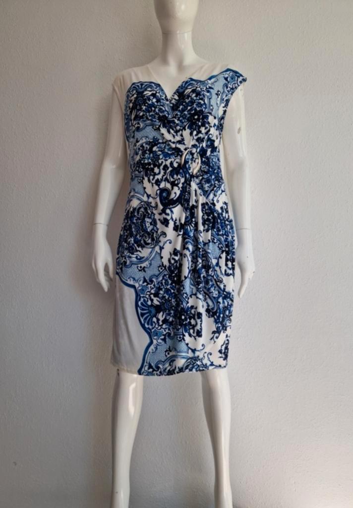 ZGAN stretchy dolce jurk JOSEPH RIBKOFF D/NL 46/48, Kleding | Dames, Grote Maten, Zo goed als nieuw, Jurk, Blauw, Verzenden