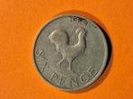 Malawi 6 pence 1964, Postzegels en Munten, Ophalen of Verzenden, Overige landen