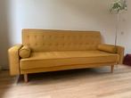 Prachtige retro Slaapbank (mosterdgeel) ZGAN!!!, Ophalen of Verzenden, Zo goed als nieuw, 75 tot 100 cm, Tweepersoons