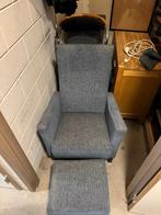 2 Blauwe IKEA Fauteuils met Voetenbank, Huis en Inrichting, Fauteuils, Gebruikt, 75 tot 100 cm, Ophalen of Verzenden, 50 tot 75 cm