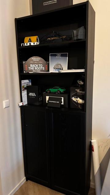 Ikea kast Billy Oxberg zwart 202 x 80 x 30 cm - afbeelding 3