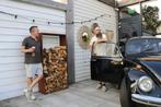 Haardhoutopslag cortenstaal, Minder dan 3 m³, Ophalen of Verzenden, Overige houtsoorten, Blokken