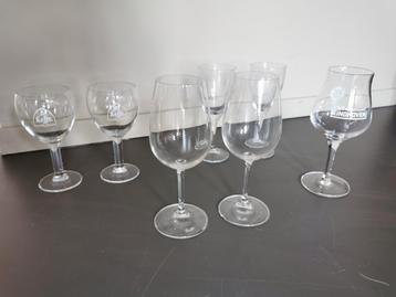 Mix van bier en wijnglazen - 7 totaal beschikbaar voor biedingen