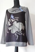 LEA H. Prachtig Zwart/Witte Longsleeve Mooie Details XL, Kleding | Dames, Zwart, Maat 46/48 (XL) of groter, Ophalen of Verzenden