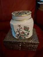 Porseleinen Thee/Gemberpotje met Bloemenmotief, Antiek en Kunst, Antiek | Keramiek en Aardewerk, Ophalen of Verzenden