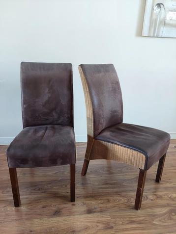 Eetkamerstoelen (6x) - Bruine stoelen GEBRUIKT beschikbaar voor biedingen