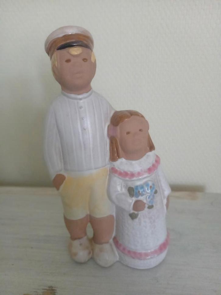 Jie Gantofta Zweeds Beeldje vader en dochter, Antiek en Kunst, Kunst | Beelden en Houtsnijwerken, Ophalen of Verzenden