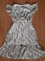 Feestelijke jurk met glitter en roze bloemetje 10 jaar, Ophalen of Verzenden, Meisje, Jurk of Rok