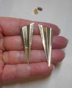 Zilveren goud vergulde vintage oorbellen nr.1173, Hangers, Verzenden, Zo goed als nieuw, Goud