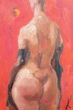 Modern Schilderij naakte vrouw erotiek olieverfschilderij, Ophalen of Verzenden