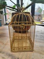 Goudkleurig vogelhuisje, Huis en Inrichting, Ophalen of Verzenden, Gebruikt