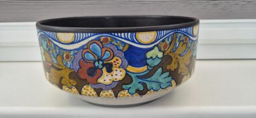platelen schaal decor Corona - Zuid-Holland te Gouda (1925), Antiek en Kunst, Antiek | Keramiek en Aardewerk, Ophalen of Verzenden