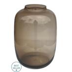 Vaas Artic M Taupe, Huis en Inrichting, Woonaccessoires | Vazen, Overige kleuren, Ophalen of Verzenden, Minder dan 50 cm, Glas