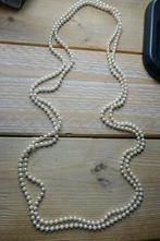 set van 2 lange parel hals kettingen, Sieraden, Tassen en Uiterlijk, Ophalen of Verzenden, Zo goed als nieuw, Overige materialen