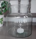 Glazen pot voor bloemen, bloemstukken, pompoenen, herfst, he, Overige kleuren, Ophalen of Verzenden, Minder dan 50 cm, Glas