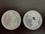 USA Morgan dollar 2x zilver, Ophalen of Verzenden, Zilver