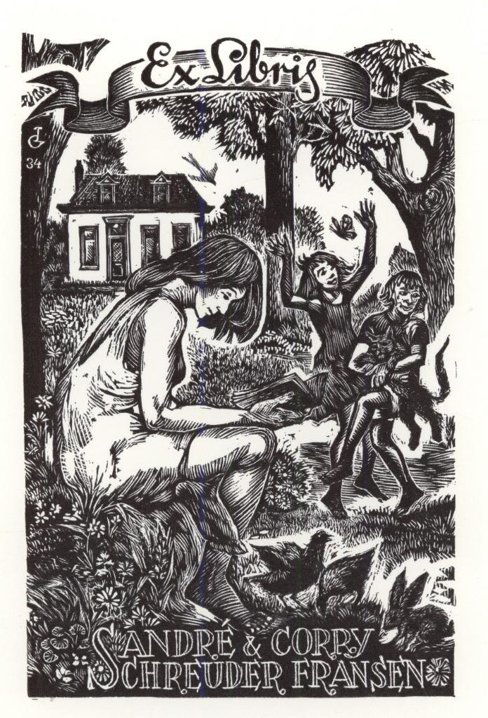 0182 Ex Libris Nederland : Cornelis Labots, 1979, Antiek en Kunst, Kunst | Etsen en Gravures, Verzenden
