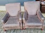 2x Laid back lounge fauteuil grijs / antraciet leer +BEZORGD, Huis en Inrichting, Fauteuils, Gebruikt, ., Lounge, Ophalen of Verzenden