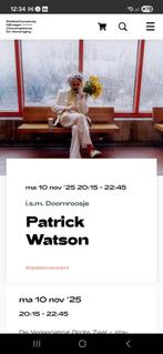 Gevraagd: 2x concertkaarten Patrick Watson 10 nov Nijmegen, Tickets en Kaartjes, Twee personen, Overige soorten