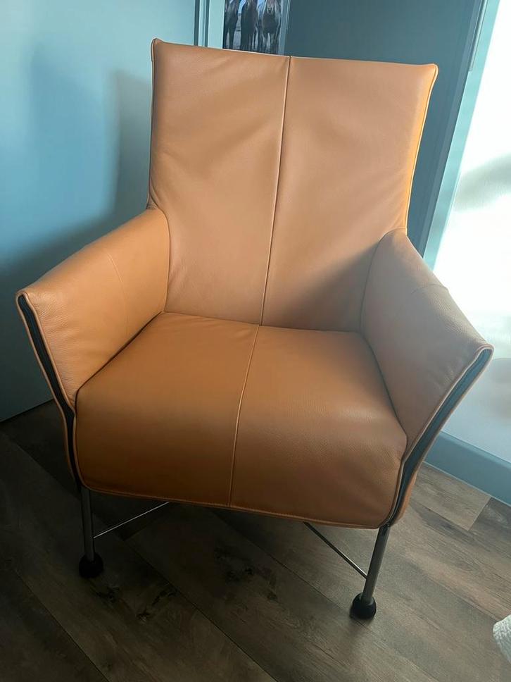 Prachtige lederen refurbished Montis Charly fauteuil, Huis en Inrichting, Fauteuils, Zo goed als nieuw, Leer, 75 tot 100 cm, Ophalen