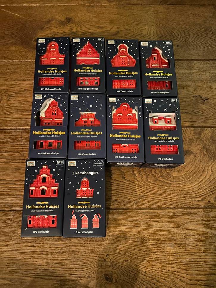 Postcode Loterij Kersthuisjes - Complete Set, Diversen, Kerst, Nieuw, Ophalen of Verzenden