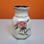 retro vintage keramiek vaasje met bloem Bay West Germany, Overige kleuren, Aardewerk of Porselein, Ophalen of Verzenden, Zo goed als nieuw