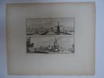 Twee kopergravures Leerdam, Asperen 1750, Hendrik Spilman, Antiek en Kunst, Verzenden