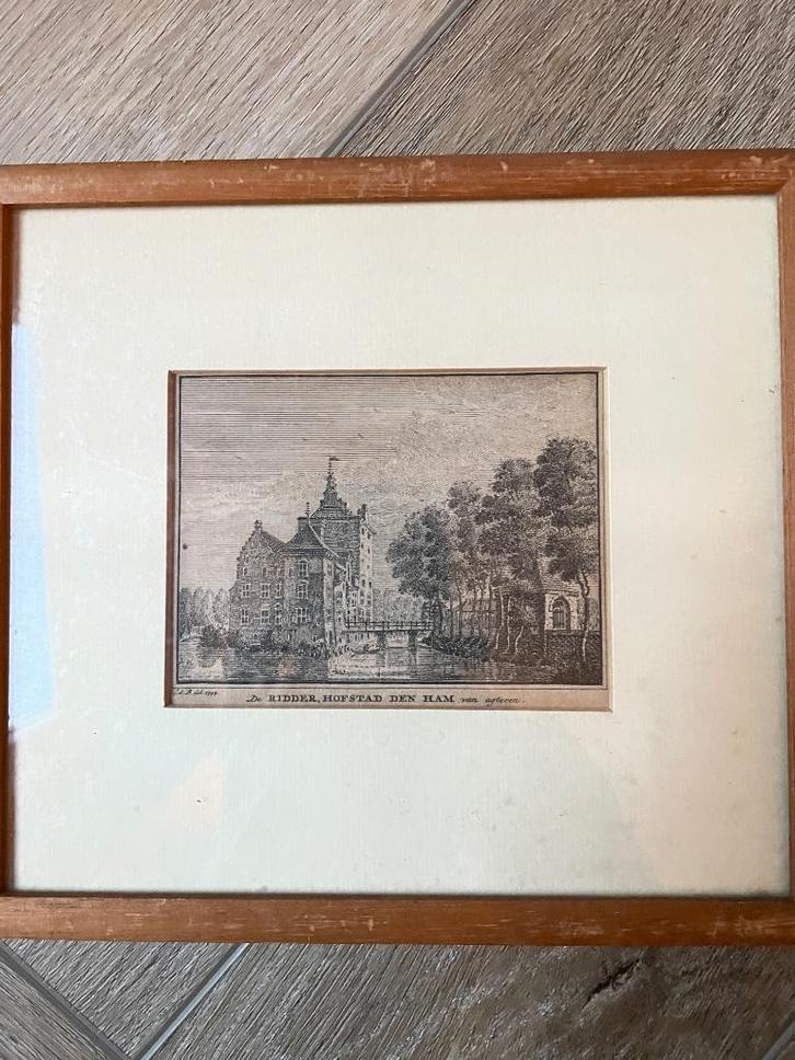 1730 Ridderrhofstad den Ham Utrecht / H. Spilman - -, Antiek en Kunst, Kunst | Etsen en Gravures, Ophalen of Verzenden
